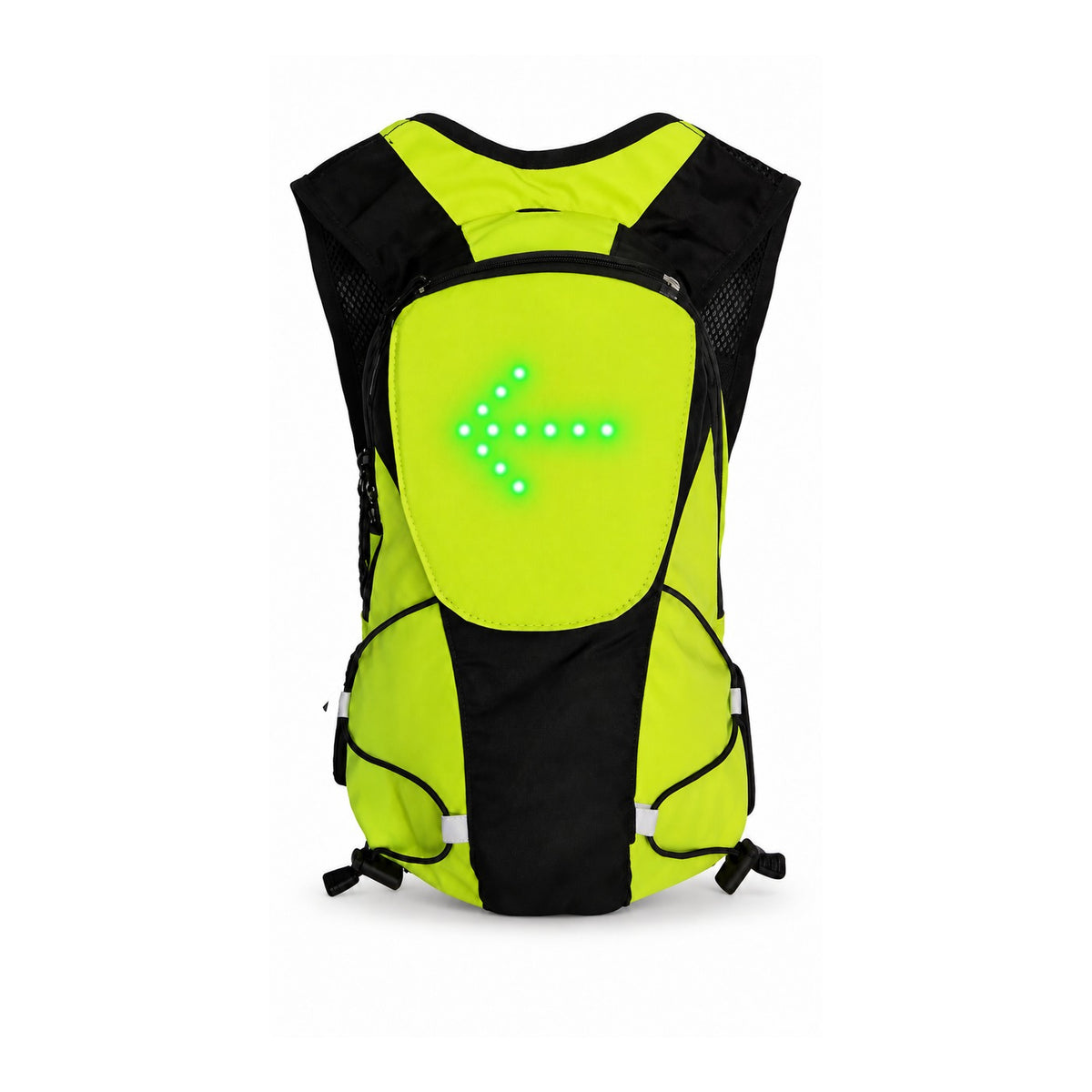 HeadsUp LED turn signal backpack, neon yellow